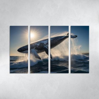 The Captivating Humpback Whale Ocean's Serenade Oil Paintings Frame