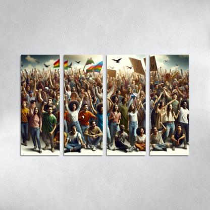 Voices Of The Future Youth Activism And Change Multi-panel Paintings