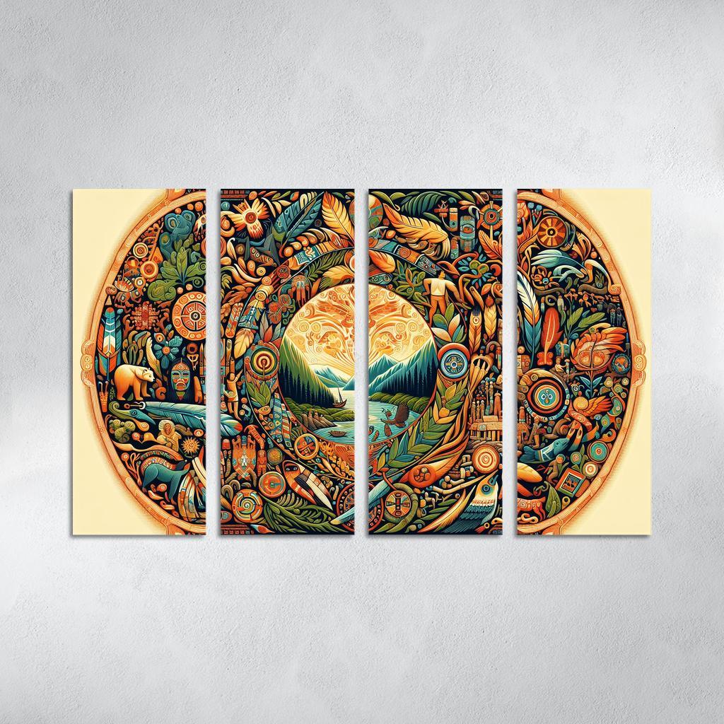 Cultural Tapestry Celebrating Indigenous Heritage Custom Paintings Frame