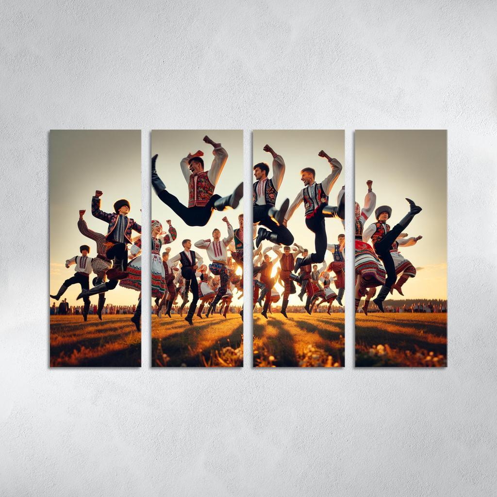 Cossack Dance The Spirit Of The Ukraine Modern Paintings Frame