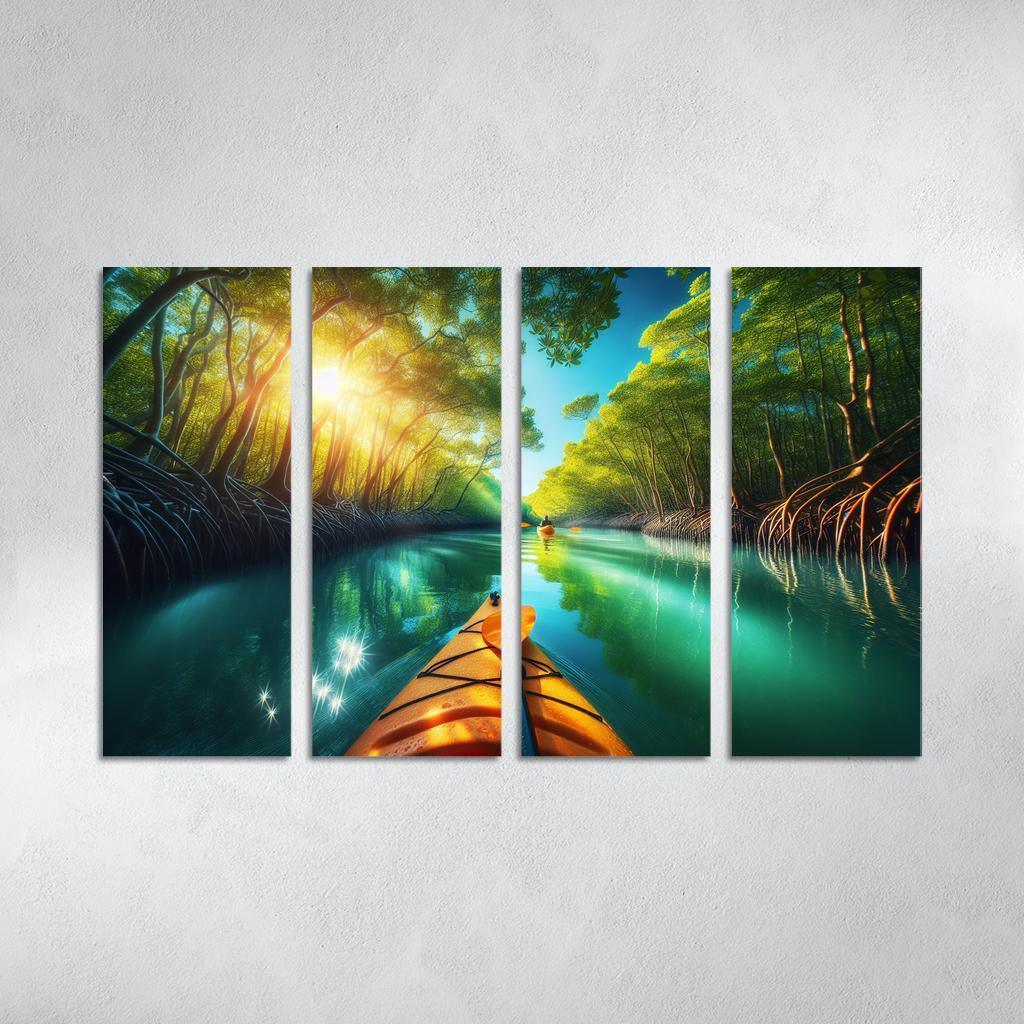 Winding Waters A Kayaker's Dream Custom Paintings Frame