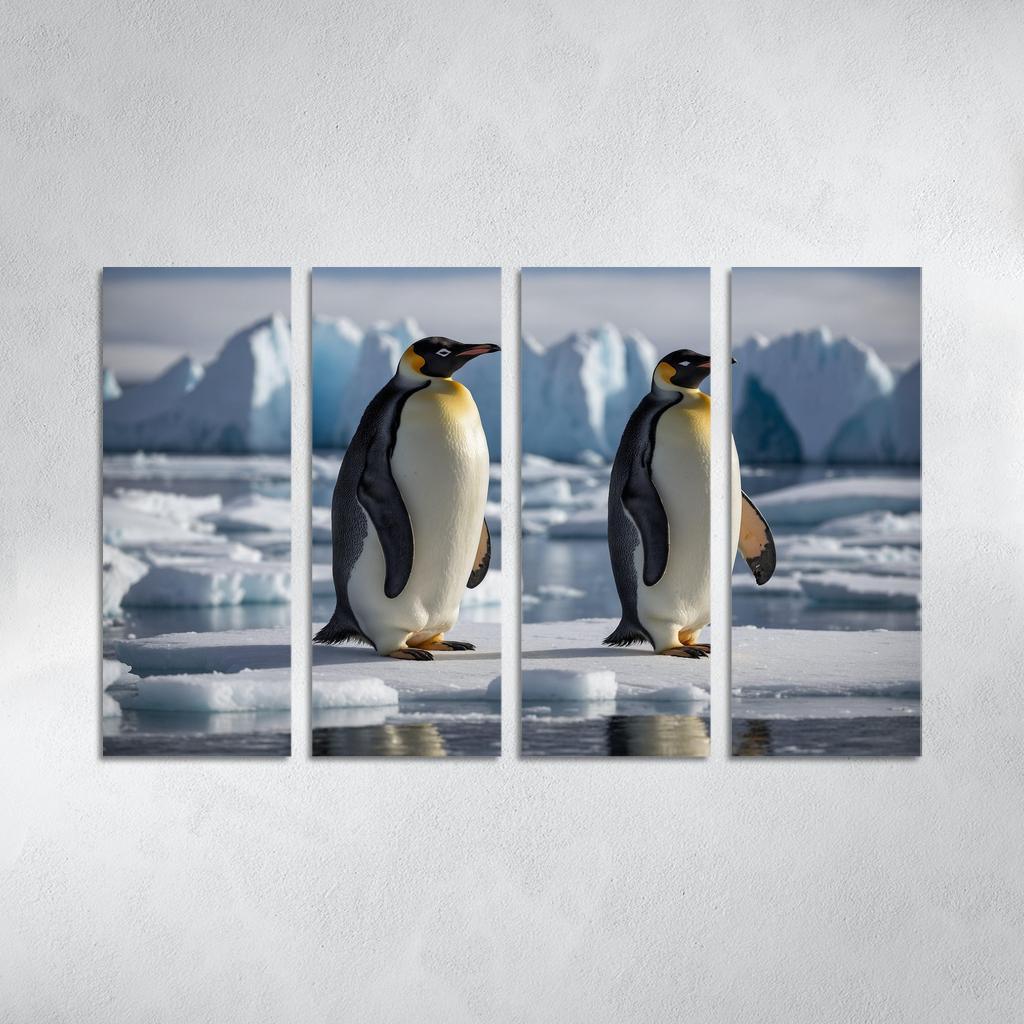 The Majestic Emperor Penguin The Antarctic Monarch Oil Paintings Frame