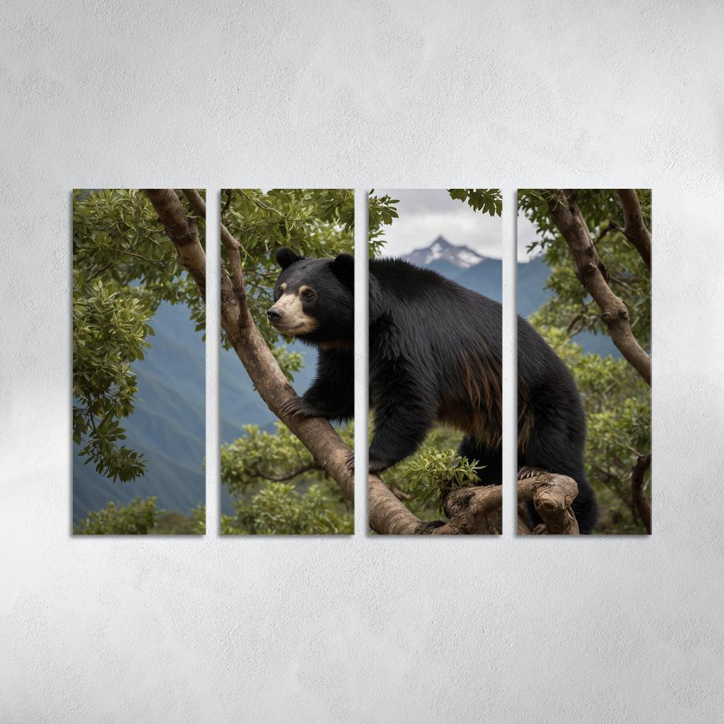 The Captivating Spectacled Bear South America's Only Bear Oil Paintings Frame