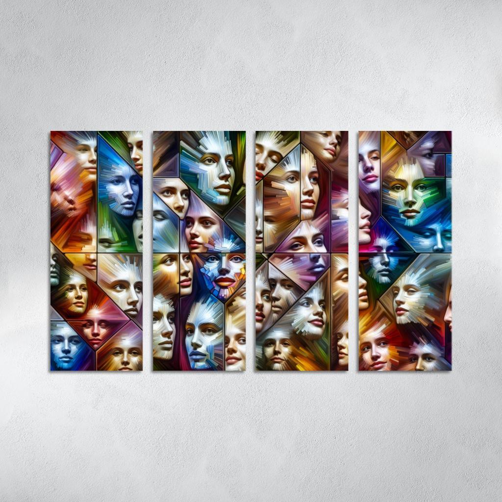 The Silent Struggles Mental Health And Society Custom Paintings Frame