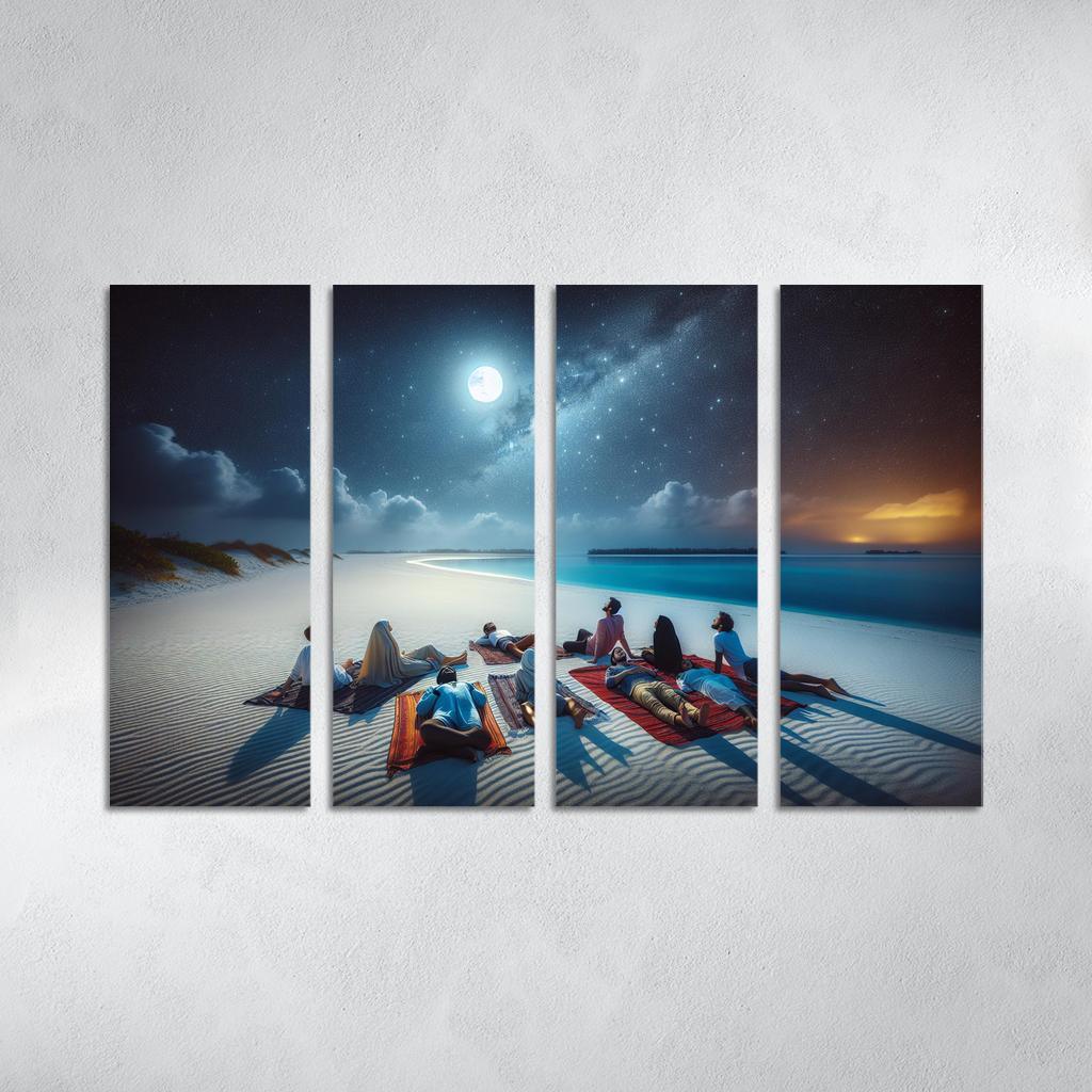 Starlight Shore Astronomy And Relaxation Modern Paintings Frame