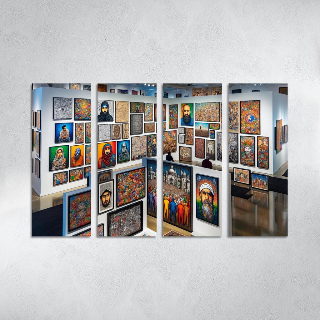 Fragments Of Reality Exploring Identity And Belonging Multi-panel Paintings