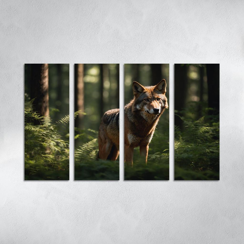 The Enigmatic Red Wolf In The Eastern Forests Framed Paintings