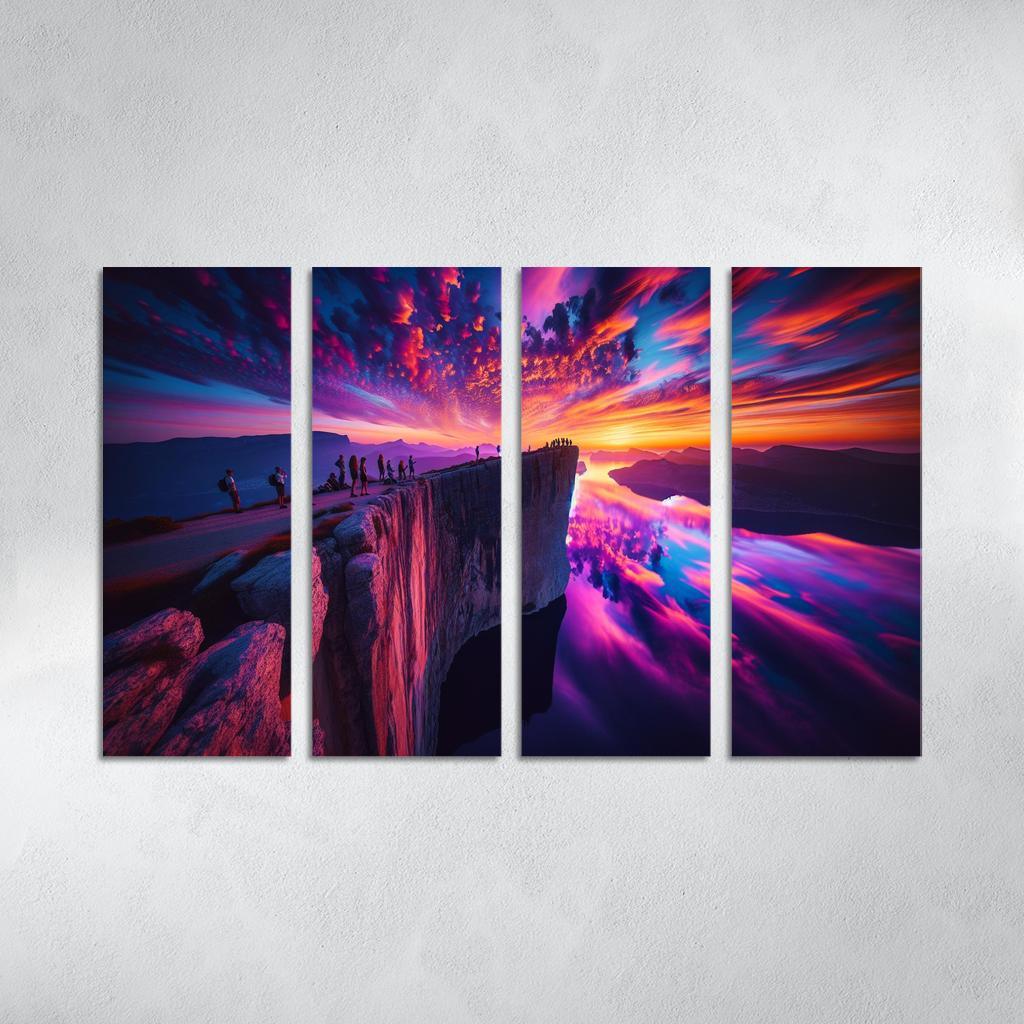 Sunset Ridge Cliffside Viewpoint Art Trends