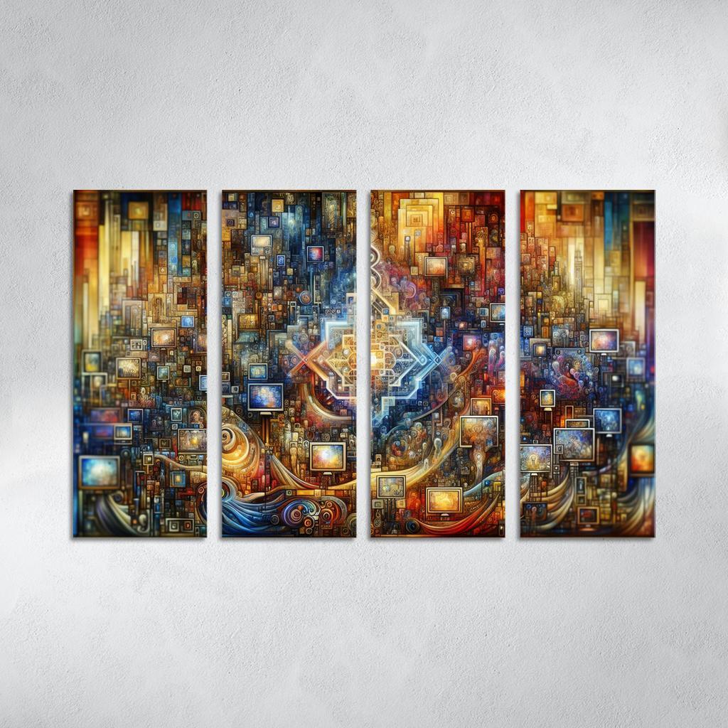 Technology And Humanity The Ethics Of Innovation Multi-panel Paintings