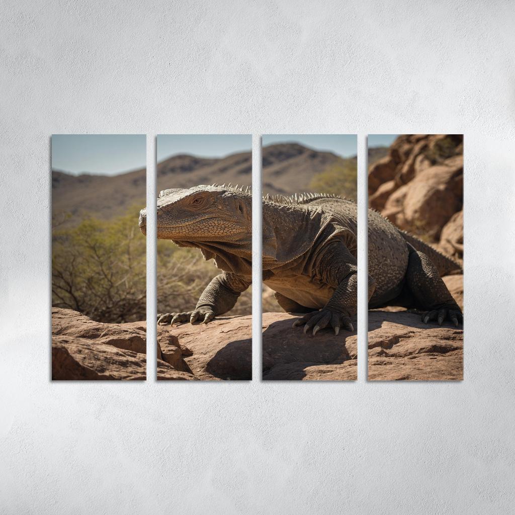 The Powerful Komodo Dragon Apex Predator Of The Islands Modern Paintings Frame