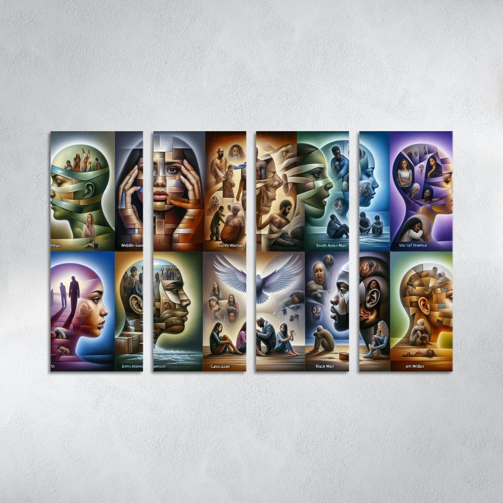 Voices Of Silence Domestic Violence Awareness Multi-panel Paintings