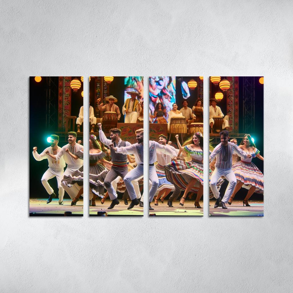 Cumbia The Dance Of Colombian Heritage Modern Paintings Frame