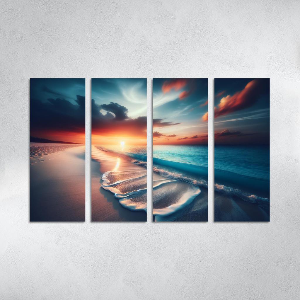 Elysium Beach Tranquil Paradise Custom Paintings Frame