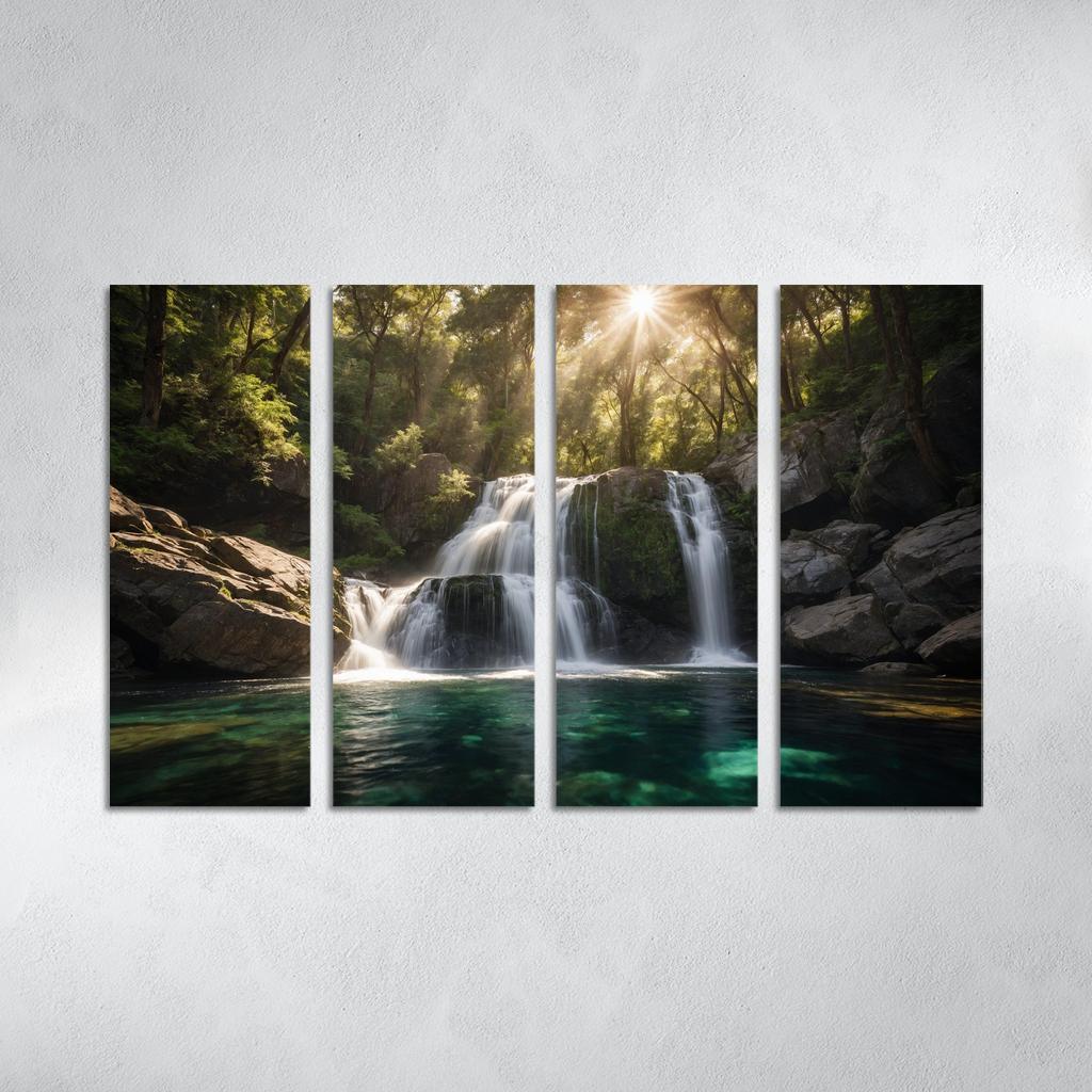 The Cascade Of Silver Falls Oil Paintings Frame