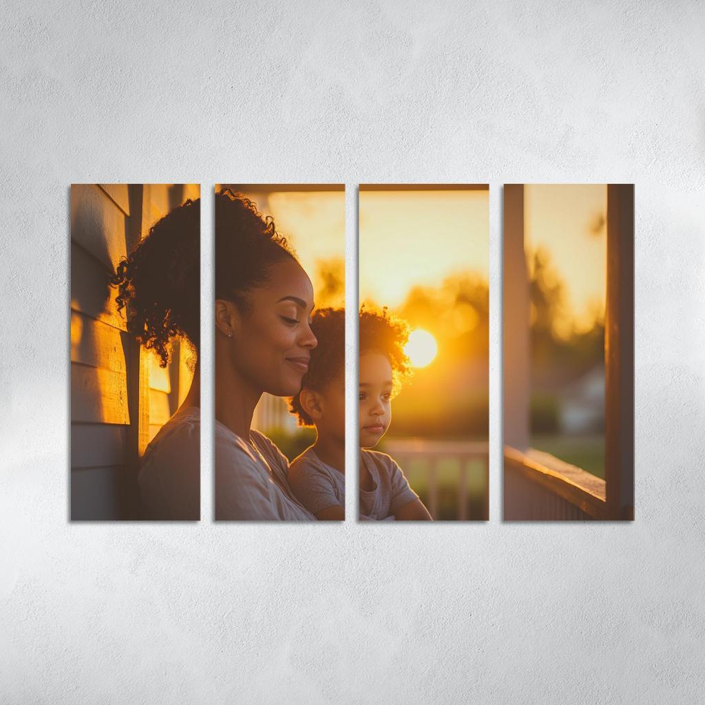 A Mothers Gentle Whisper Comfort Through Words Canvas Paintings Frame