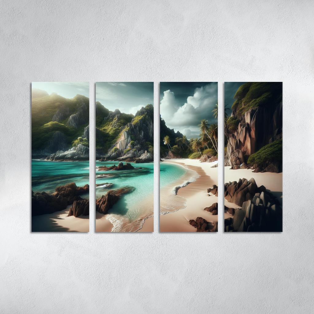 Hidden Oasis Tranquility Among The Rocks Abstract Paintings Frame
