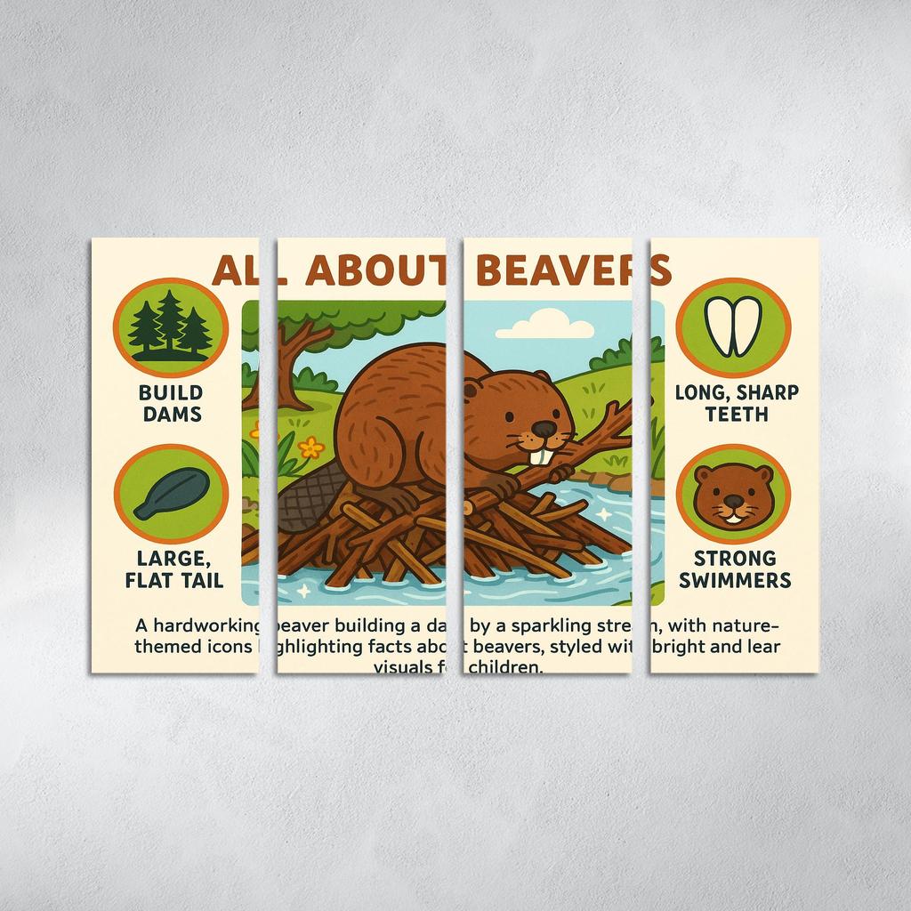 Brave Beaver Explorer Premium Artwork Frames