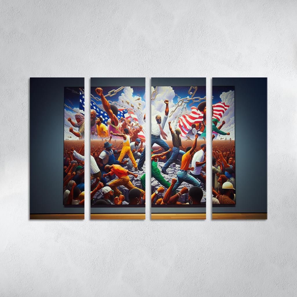 Walls Of Justice The Fight Against Racial Inequality Multi-panel Paintings