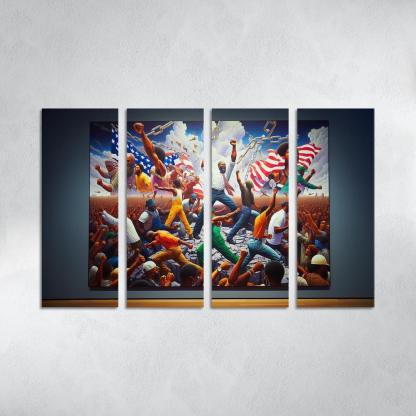 Walls Of Justice The Fight Against Racial Inequality Multi-panel Paintings