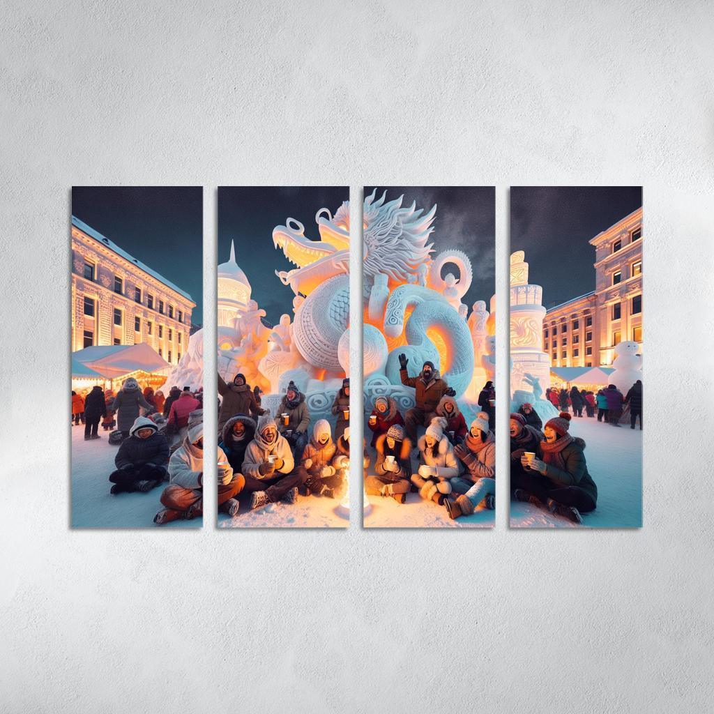 Sapporo Snow Festival Canvas Paintings Frame