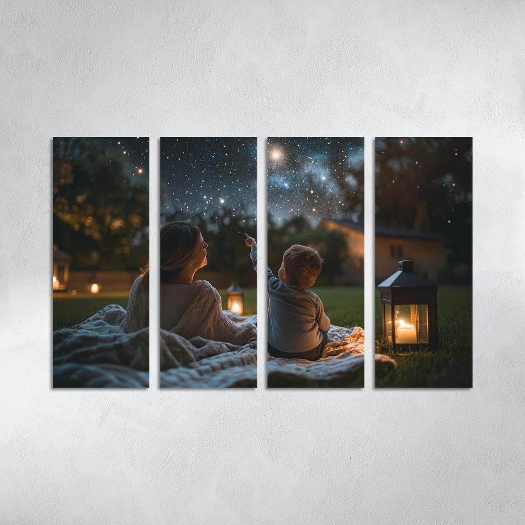 Beneath The Stars Nighttime Conversations Custom Paintings Frame