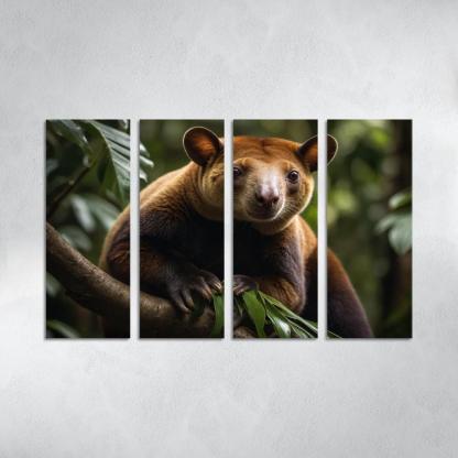 The Agile Tree Kangaroo Climbing Marvel Canvas Paintings Frame
