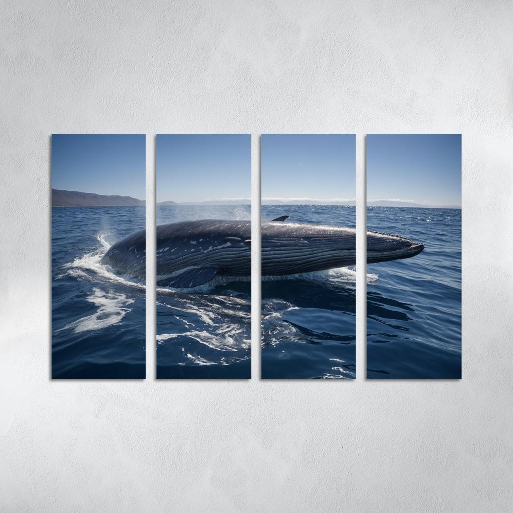 The Enigmatic Blue Whale The Largest Creature On Earth Custom Paintings Frame