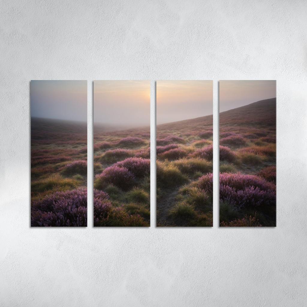 The Enveloping Embrace Of Misty Moors Multi-panel Paintings
