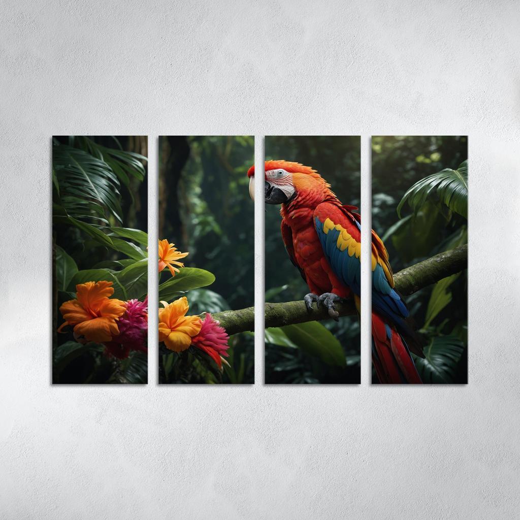 The Vibrant Scarlet Macaw Jewel Of The Rainforest Framed Paintings