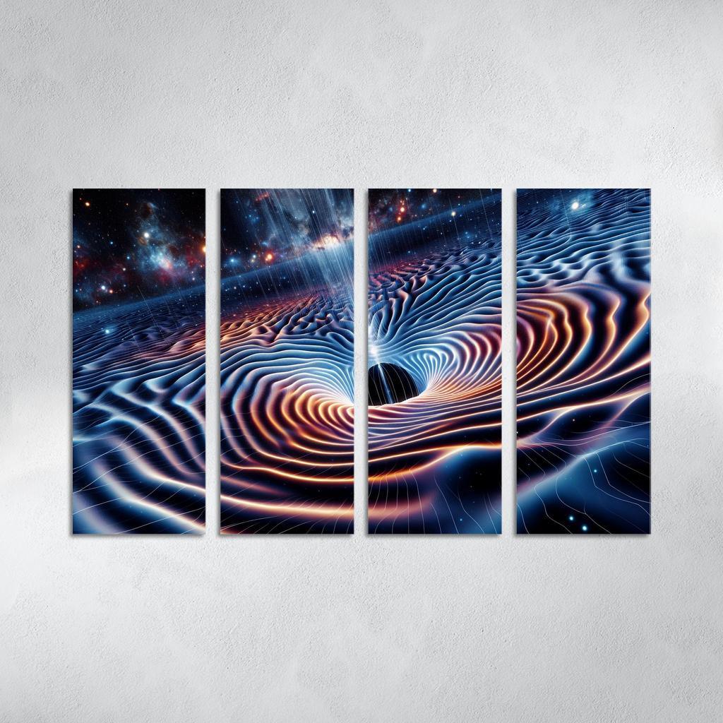 The Search For Gravitational Waves Abstract Paintings Frame