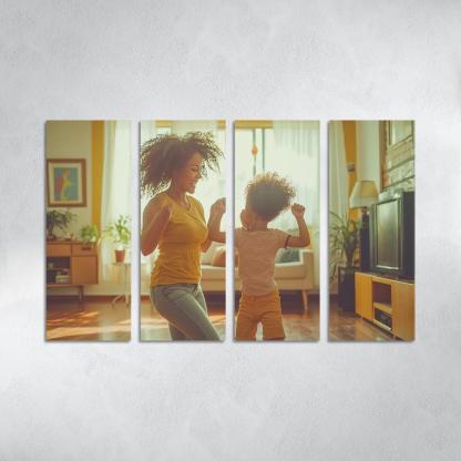 Dancing Through Life A Mother's Joyful Spirit Canvas Paintings Frame