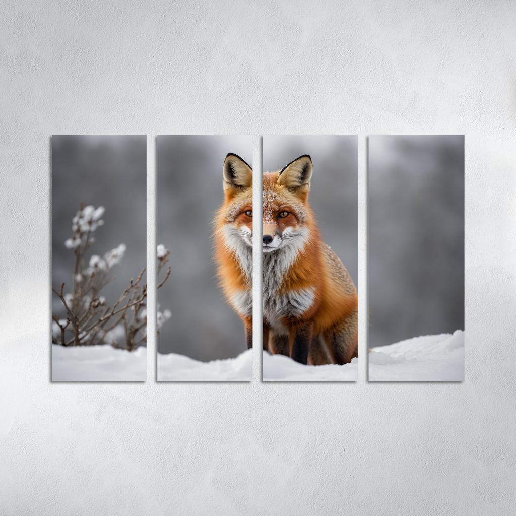 The Majestic Red Fox Master Of Adaptation Canvas Paintings Frame