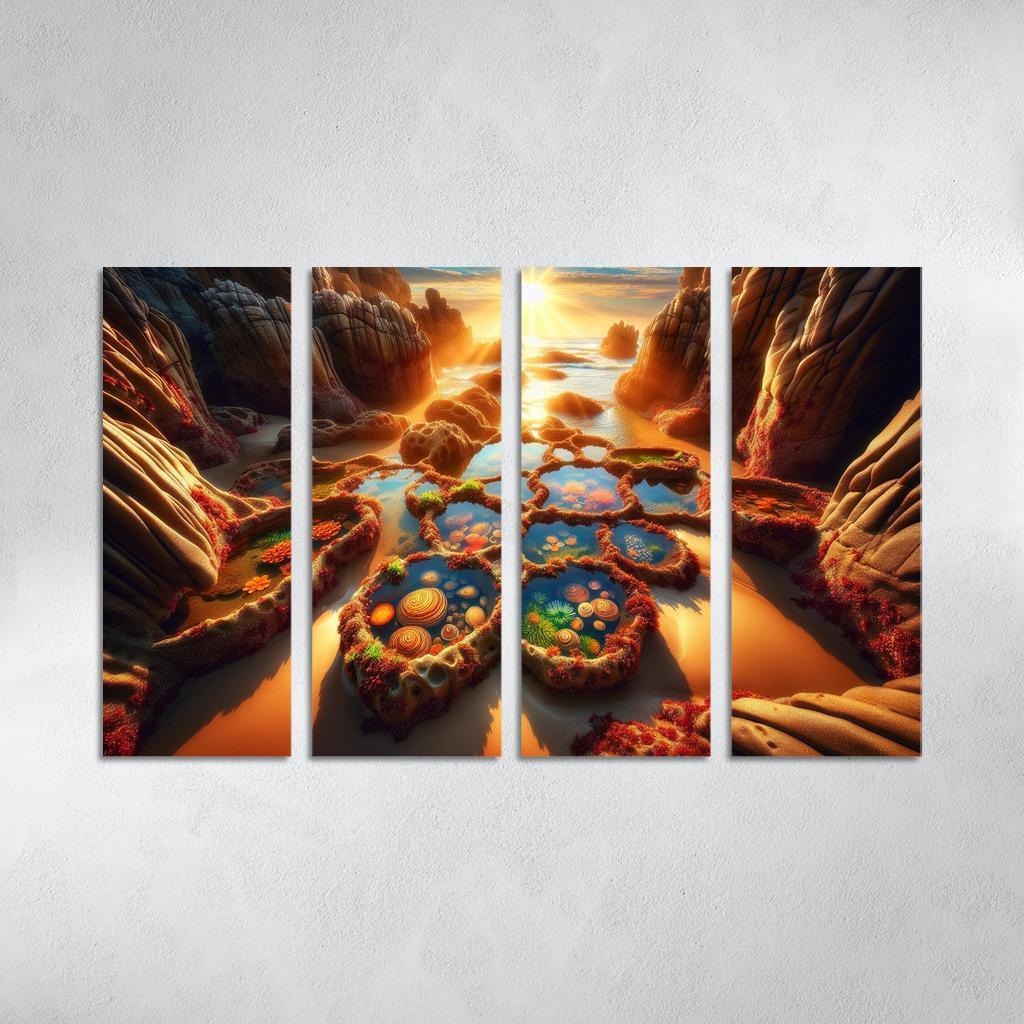 Tidal Pool Treasure Cove Modern Paintings Frame