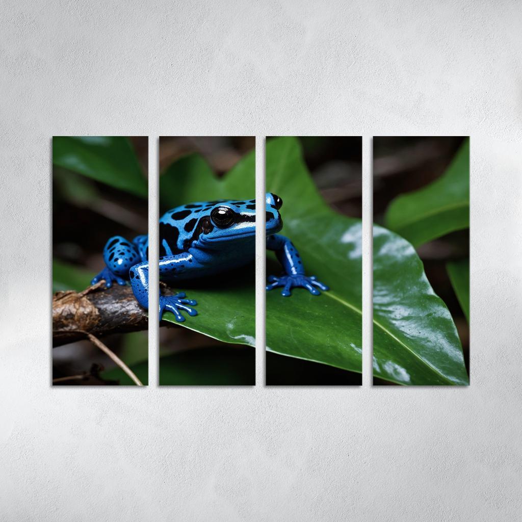 The Spectacular Blue Poison Dart Frog Jewel Of The Rainforest Modern Paintings Frame