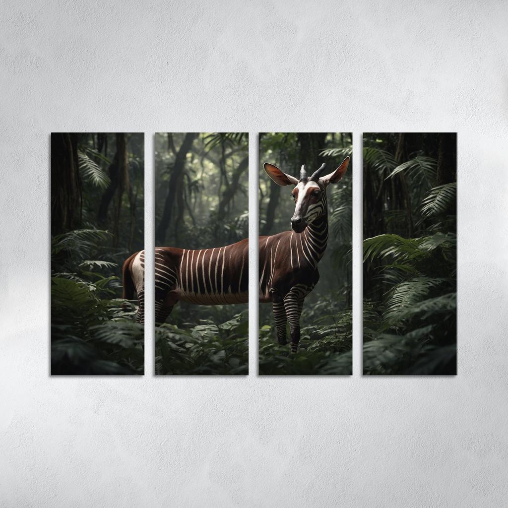 The Graceful Okapi The Forest Giraffe Framed Paintings