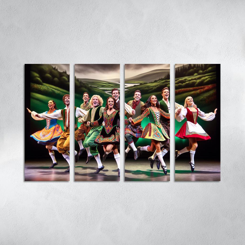 Celtic Dance The Rhythm Of The Emerald Isle Modern Paintings Frame