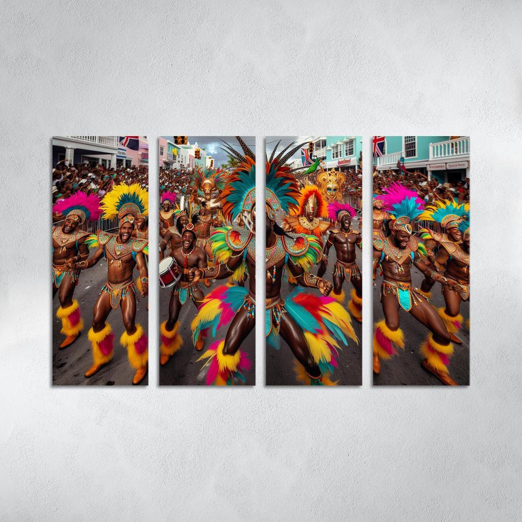 Junkanoo Parade - Bahamas Canvas Paintings Frame