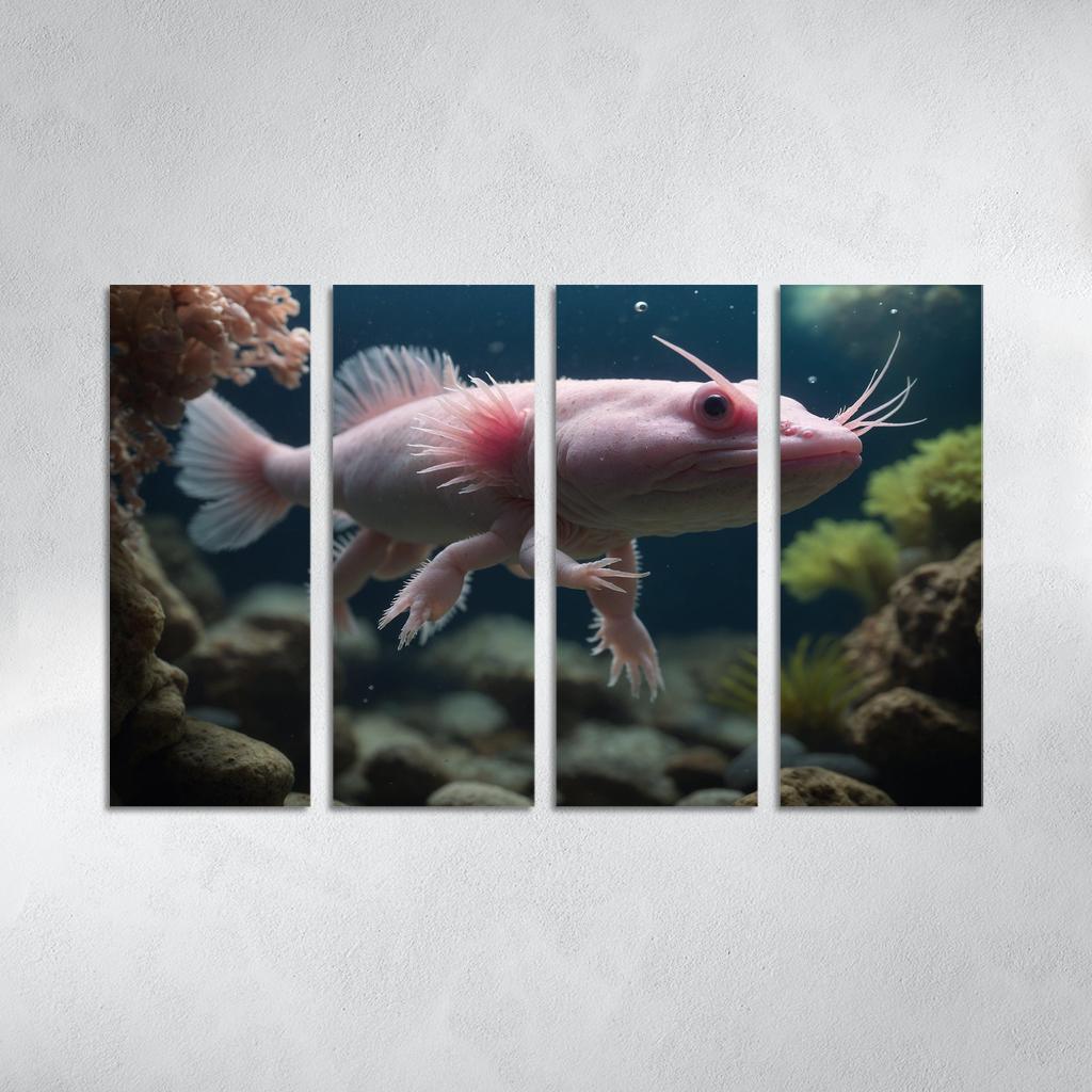 The Enigmatic Axolotl The Eternal Juvenile Oil Paintings Frame