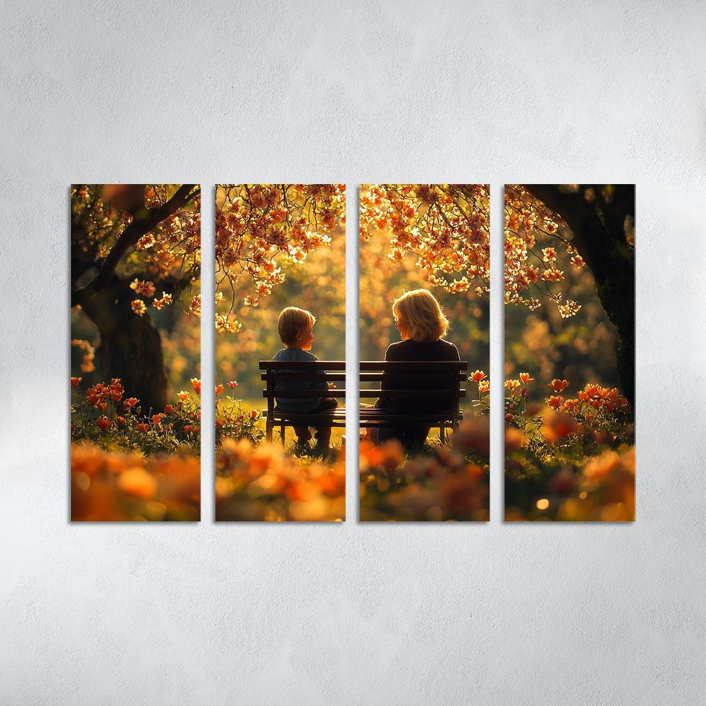 The Wisdom Of Ages A Mothers Guiding Hand Canvas Paintings Frame