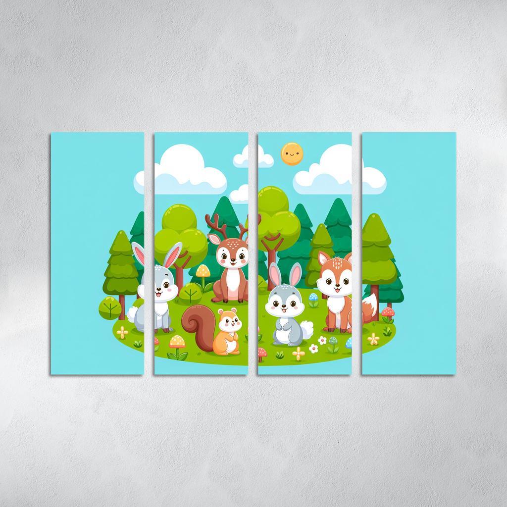 Friendly Forest Friends Premium Artwork Frames