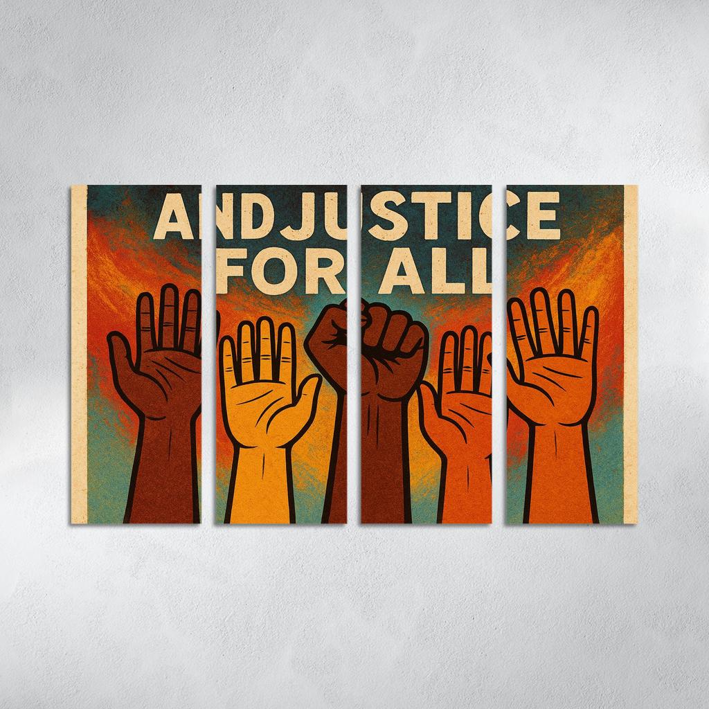 Waves Of Justice Artistic Advocacy For Social Equity Premium Artwork Frames