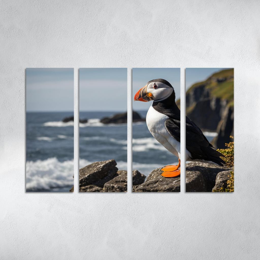 The Magnificent Puffin The Clown Of The Sea Custom Paintings Frame