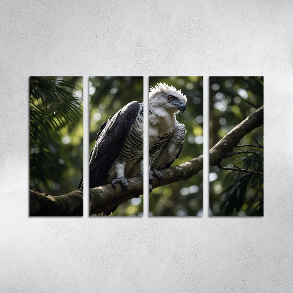 The Regal Harpy Eagle Master Of The Forest Canopy Modern Paintings Frame