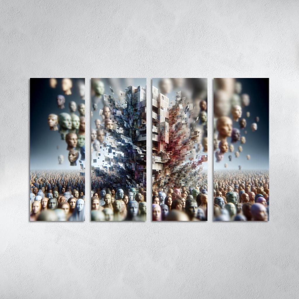 Erosion Of Trust The Crisis Of Misinformation Custom Paintings Frame