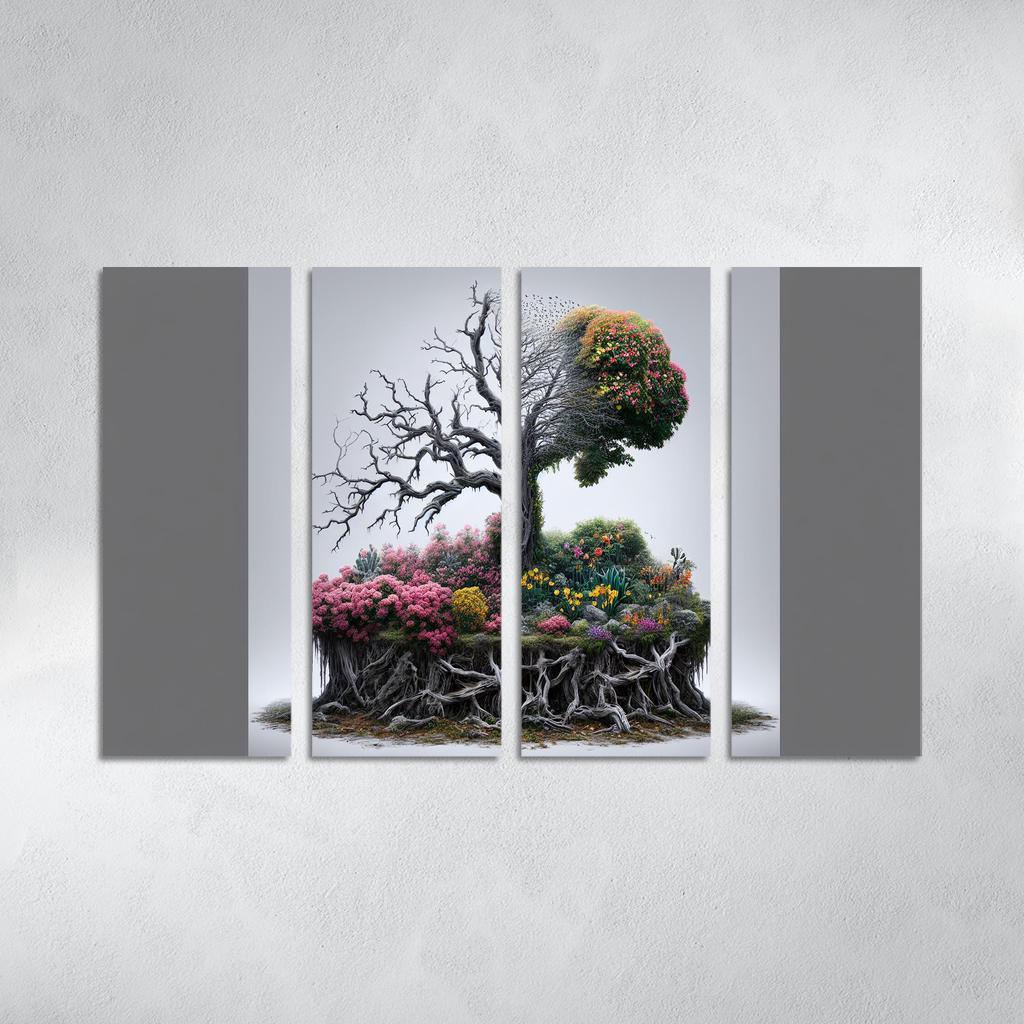 The Last Breath A Call for Climate Justice 4 Piece HD Modern Canvas Panels-Original Frame