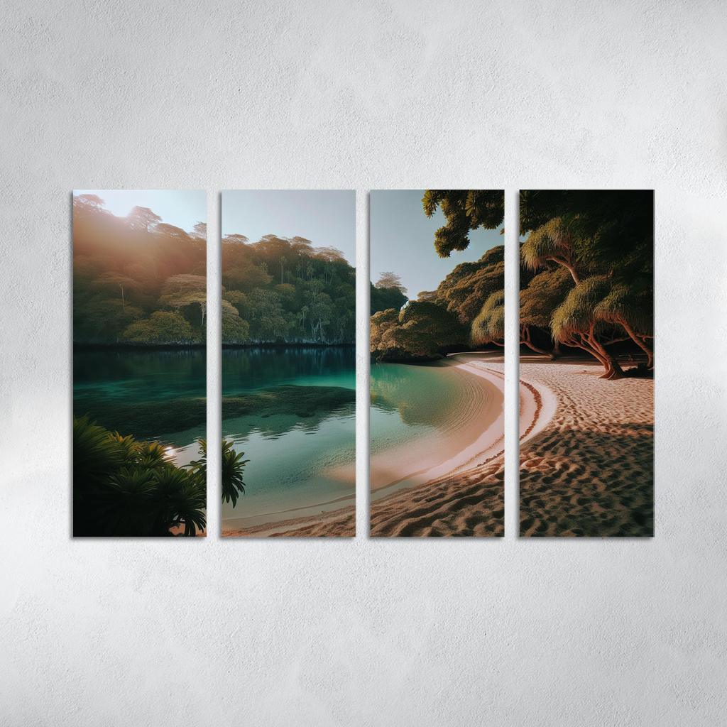 Lagoon Bliss Tranquil Waters For Reflection Abstract Paintings Frame