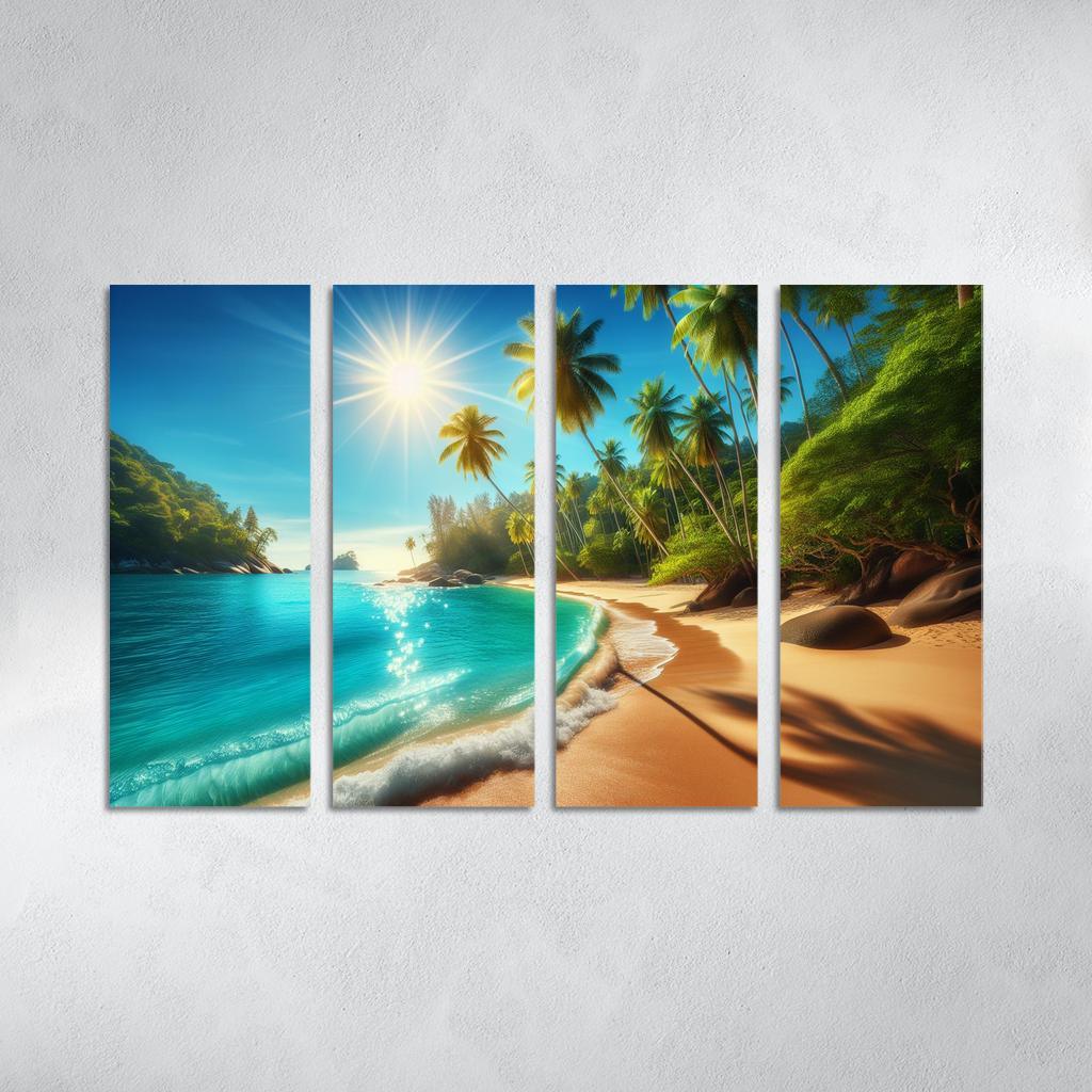 Secluded Oasis Beach Premium Artwork Frames