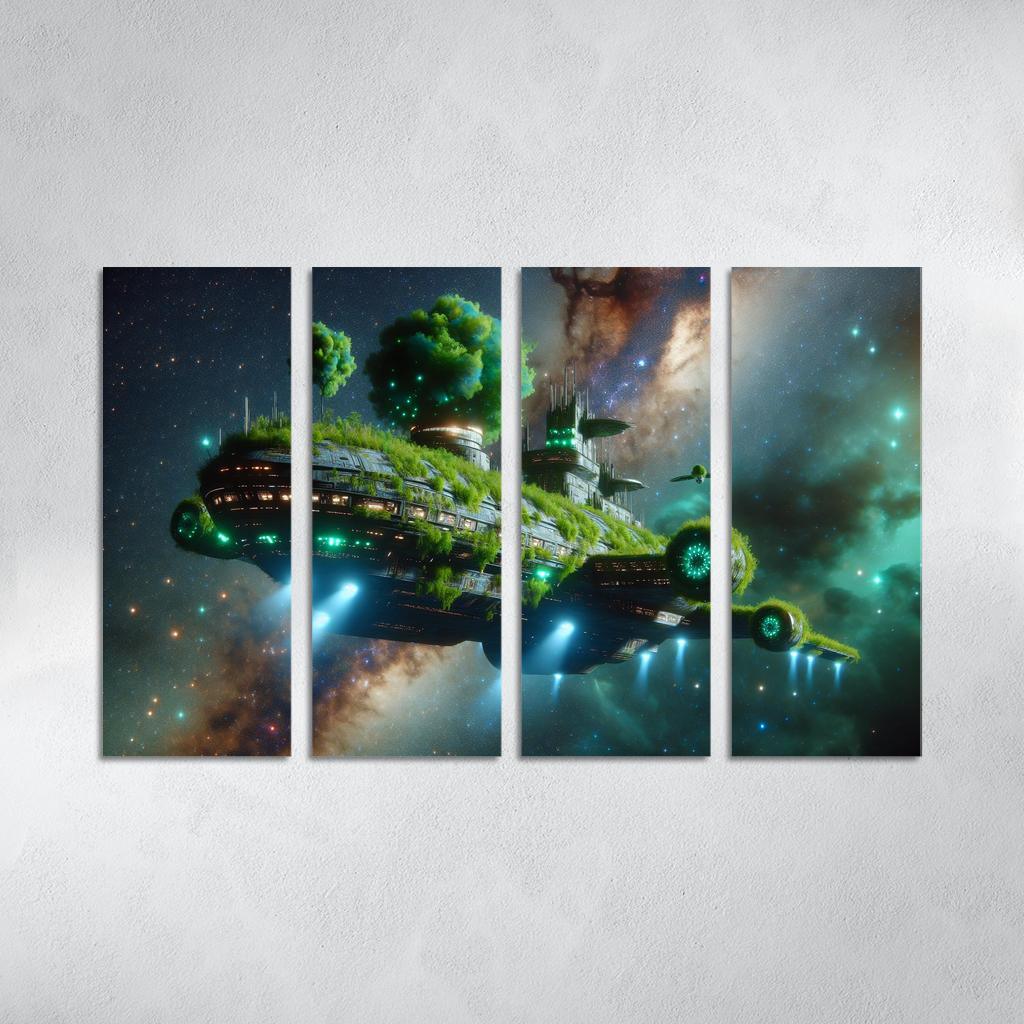 The Celestial Ark 4 Piece HD Modern Canvas Panels-Original Frame