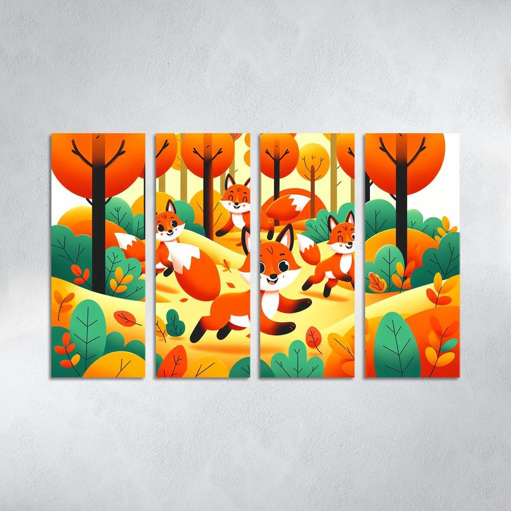 Fantastic Foxes - Forest Friends Framed Paintings
