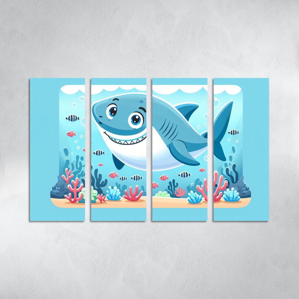 Silly Shark Modern Paintings Frame